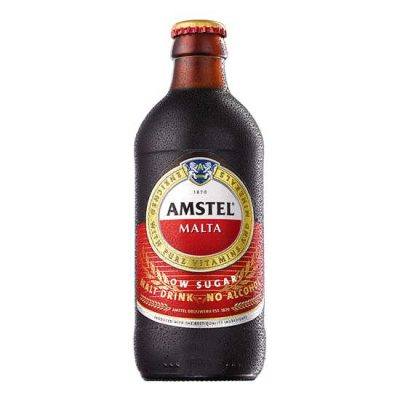Amstel Malta Non-Alcoholic Malt Drink 33cl Bottle.
